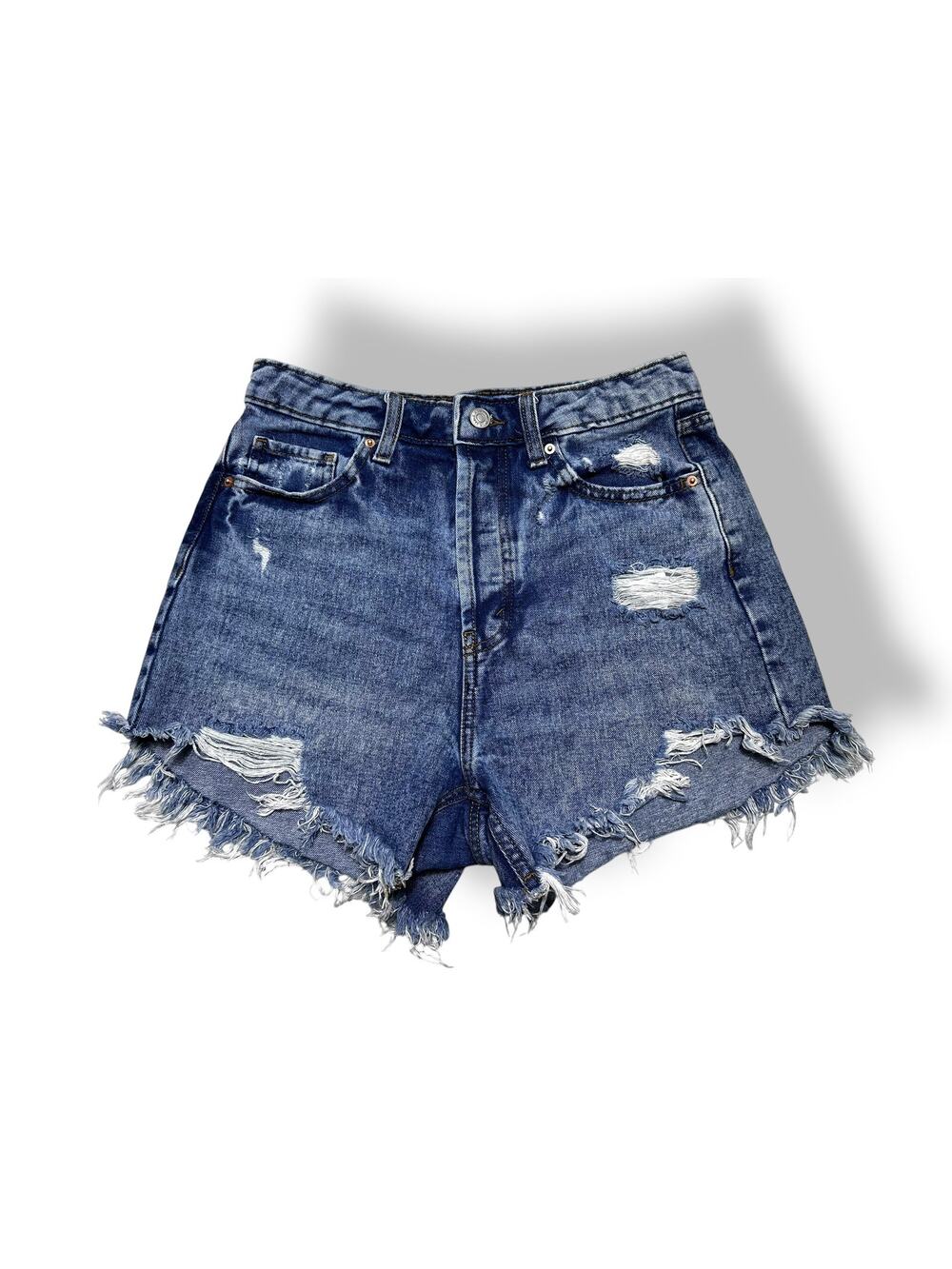 Wild Fable High Rise DIstressed Denim Frayed Hem Cut Off Shorts SIze 6